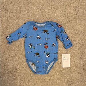 Nike Blue Bodysuit with Playful Pattern